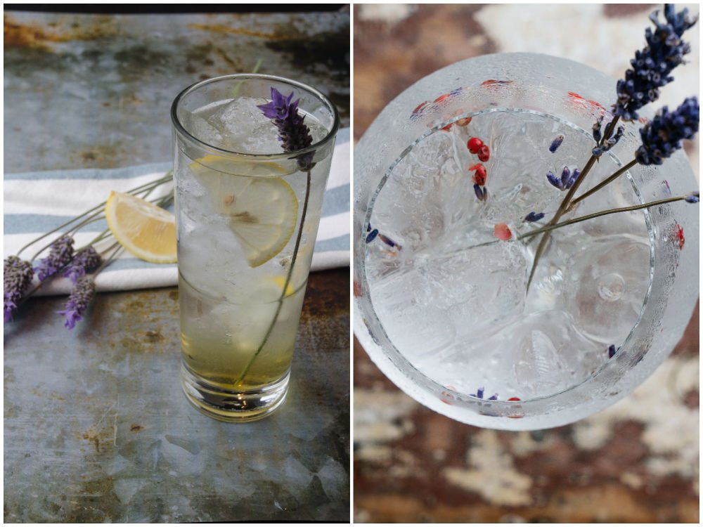 Lavender infused gin makes a delightful gin and tonic.